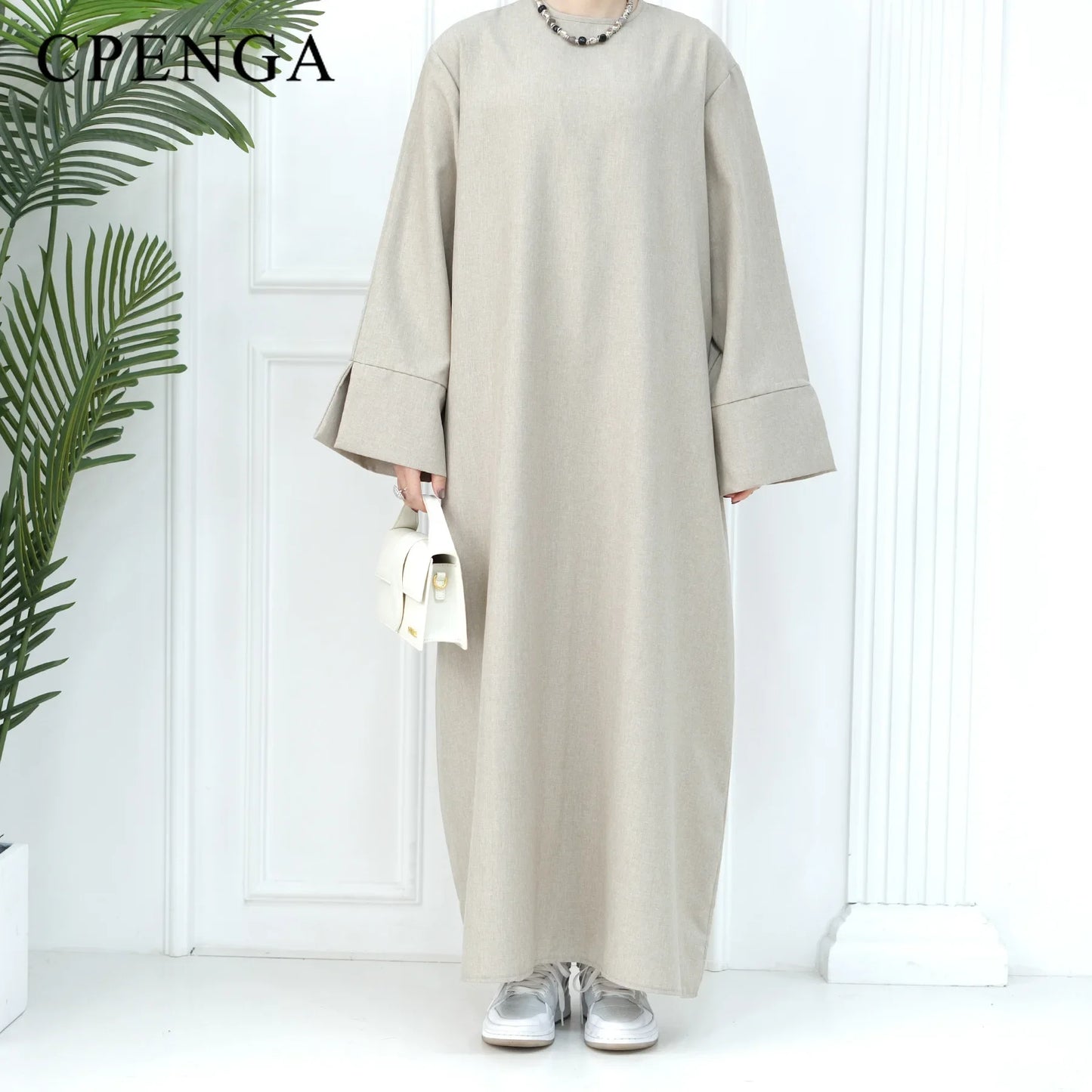 LVSANW 2025 New Dubai Abaya for Muslim Women Eid Ramadan Modest Dress Türkiye Loose Large Elegant Dress Gown Female Islam Clothing