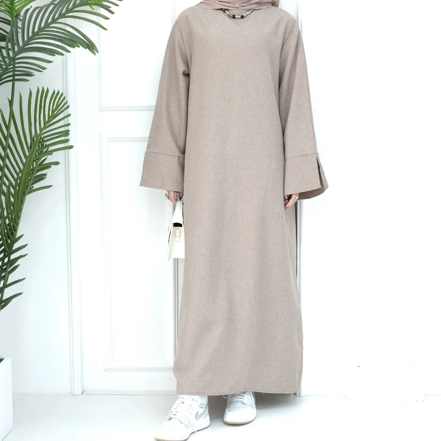 LVSANW 2025 New Dubai Abaya for Muslim Women Eid Ramadan Modest Dress Türkiye Loose Large Elegant Dress Gown Female Islam Clothing