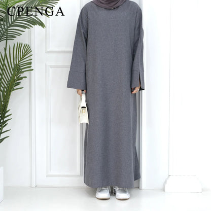 LVSANW 2025 New Dubai Abaya for Muslim Women Eid Ramadan Modest Dress Türkiye Loose Large Elegant Dress Gown Female Islam Clothing