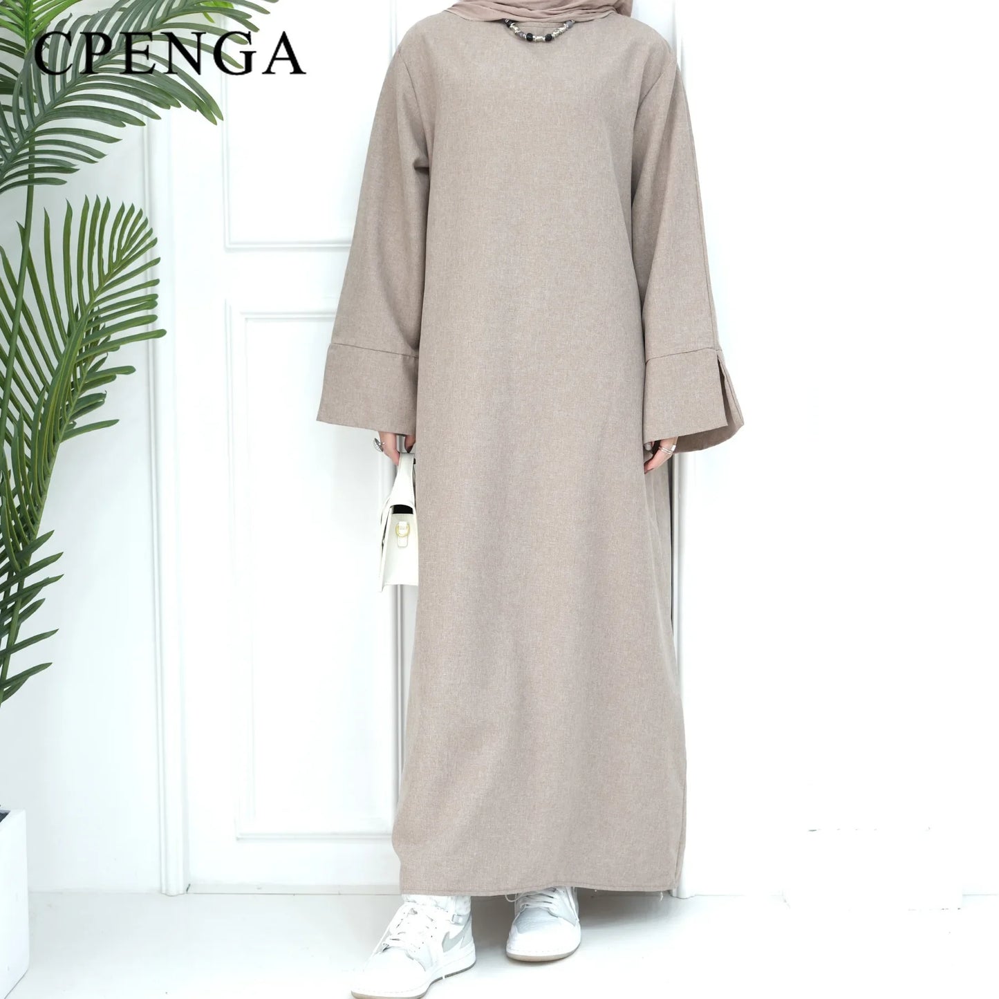 LVSANW 2025 New Dubai Abaya for Muslim Women Eid Ramadan Modest Dress Türkiye Loose Large Elegant Dress Gown Female Islam Clothing