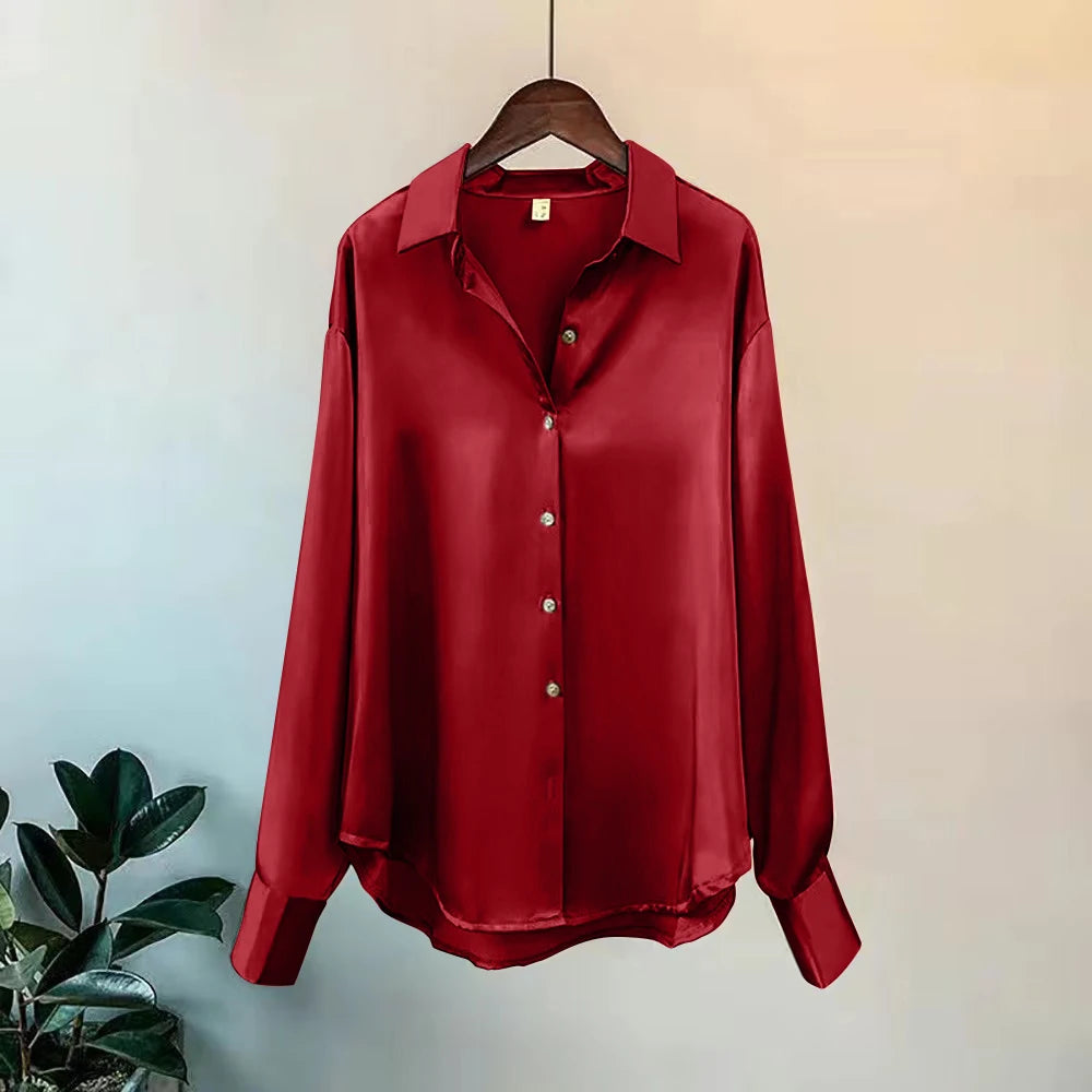 LVSANW 2025Spring Shirt And Blouses New Sweater Cardigans Woman Top Knitted Korean Long Sleeve Lapel Button Elegance Sweet Casual Coats