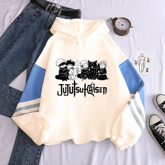 LVSANW Anime Jujutsu Kaisen Hoodie Kawaii Gojo Satoru Graphic Hoodie Autumn Winter Plus Size Hoodies 2024 Hot Manga Print Sweatshirts