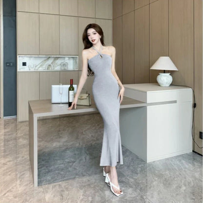 LVSANW Backless Casual Slim Strap Dress For Women Backless Bodycon Sexy Short Dresses Elegant Party Clothes Birthday Evening Outfit