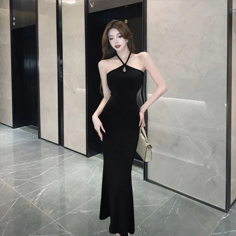 LVSANW Backless Casual Slim Strap Dress For Women Backless Bodycon Sexy Short Dresses Elegant Party Clothes Birthday Evening Outfit