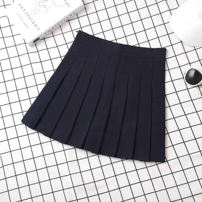 LVSANW Brown Skirt Ladies 2024 Summer Clothes Women's High Waist Harajuku Korean Style Black Mini Pleated Skirt For School Girl Uniform