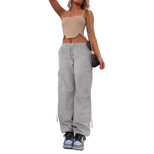 LVSANW Cargo Pants for Women with Comfortable Loose Fit and Adjustable Waist