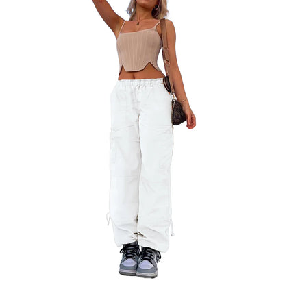 LVSANW Cargo Pants for Women with Comfortable Loose Fit and Adjustable Waist