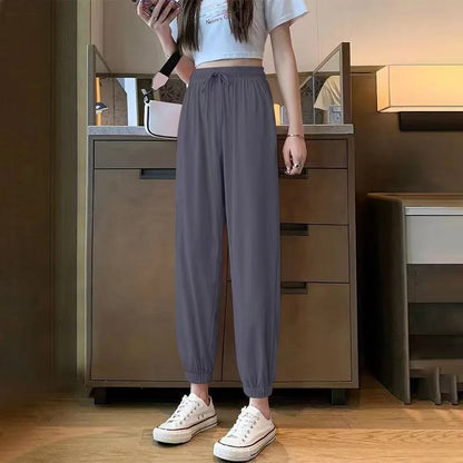 LVSANW Clothes for Women 2024 Summer Korean Fashion Casual Streetwear Harem Pants Y2K Female High Waist Solid Loose Trousers Pantalones