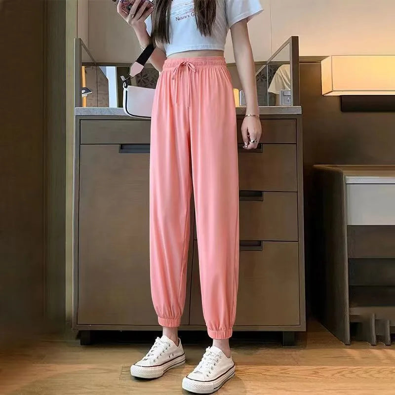 LVSANW Clothes for Women 2024 Summer Korean Fashion Casual Streetwear Harem Pants Y2K Female High Waist Solid Loose Trousers Pantalones