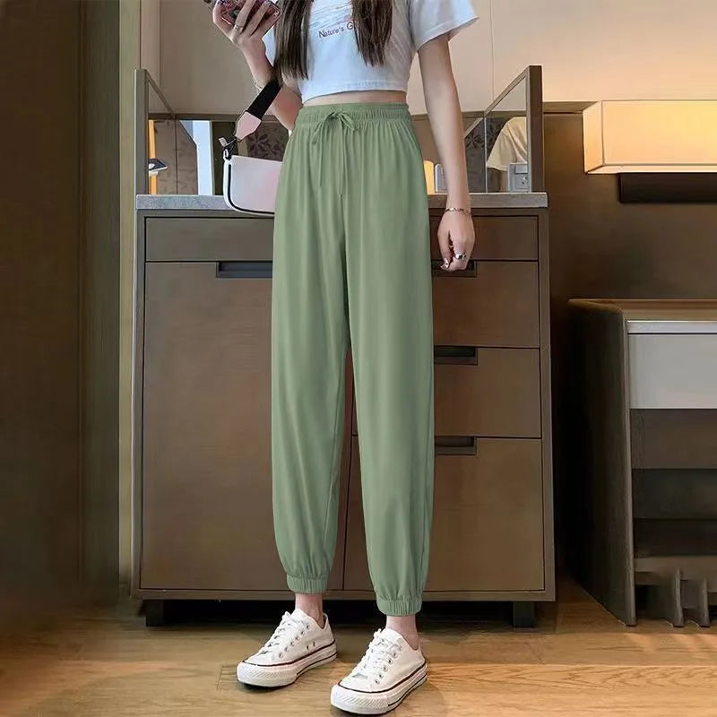 LVSANW Clothes for Women 2024 Summer Korean Fashion Casual Streetwear Harem Pants Y2K Female High Waist Solid Loose Trousers Pantalones