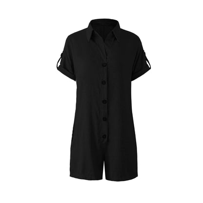 LVSANW European and American fashion women's spring/summer new product Ebay hot selling shirt button up jumpsuit