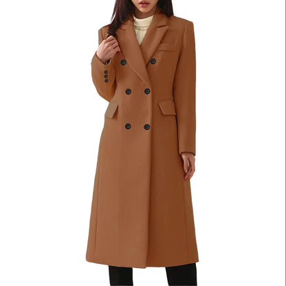 LVSANW Fashion new women's autumn winter Europe and the United States long plus size woolen women's coat woolen coat women's trend