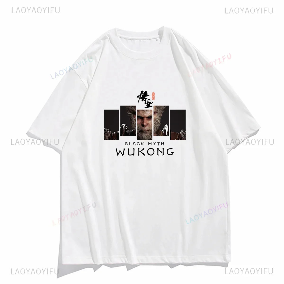 LVSANW Funny T Shirt Game Black Myth Wukong Monkey Humor Print Tops Men Clothing Women Shirt Unisex Graphic Cotton Tee Ropa Hombre