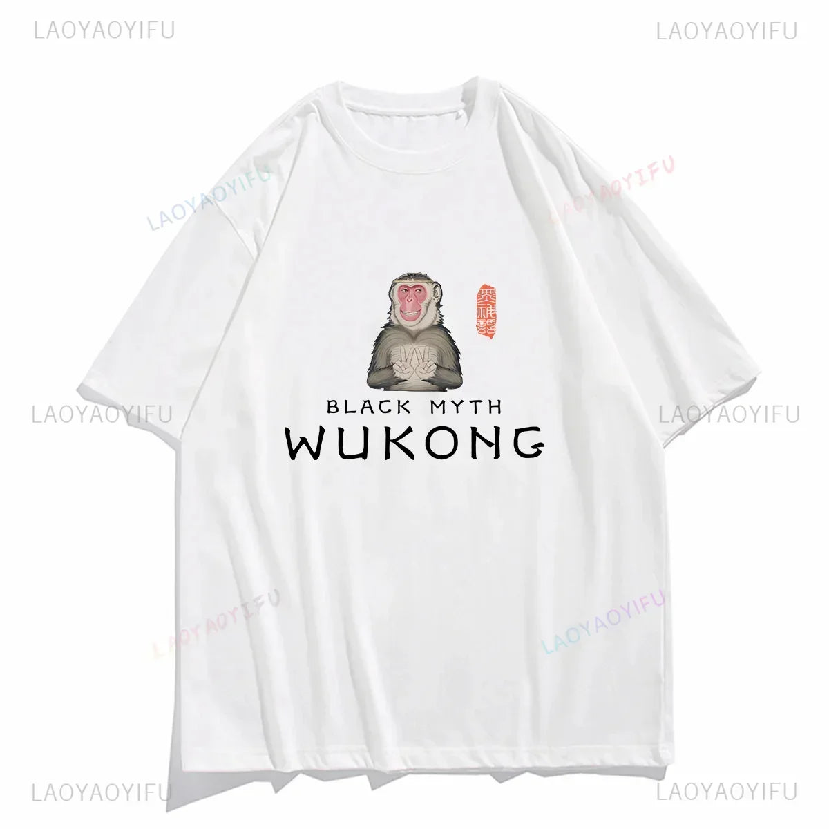 LVSANW Funny T Shirt Game Black Myth Wukong Monkey Humor Print Tops Men Clothing Women Shirt Unisex Graphic Cotton Tee Ropa Hombre