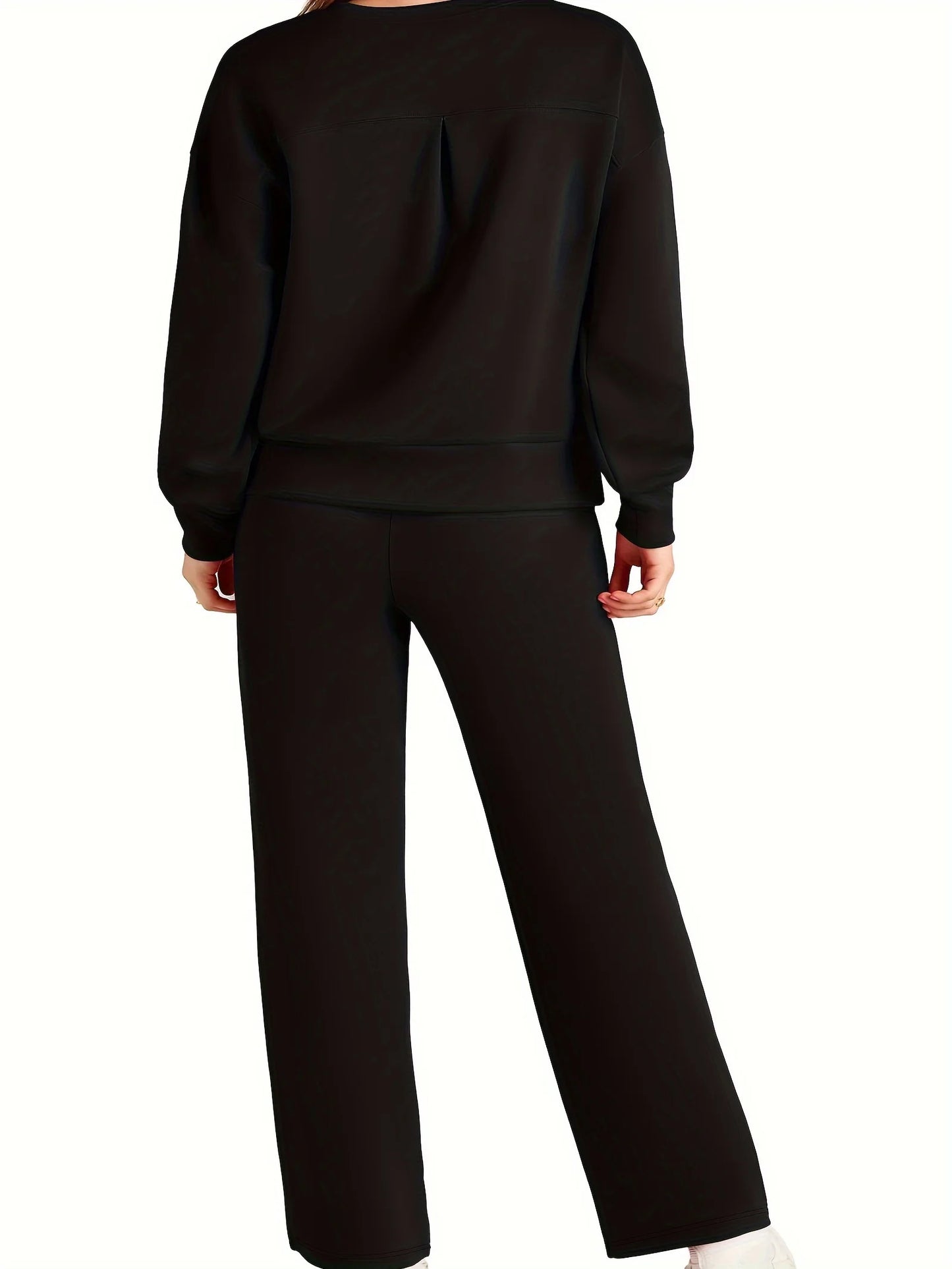 LVSANW In autumn and winter 2024, popular women's plus-size casual commuting style straight pants with British fashion design.