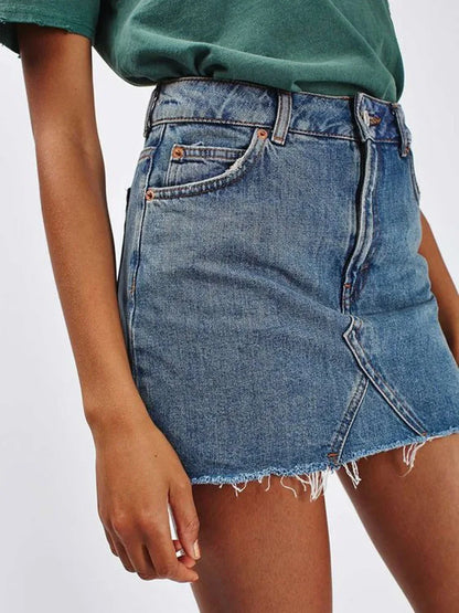 LVSANW Ins Fashion Summer Women High Waist Shorts Skirt Jeans Lady Sexy Nightclub Stripper Cut Out Streetwear Mini Denim Dress Jeans