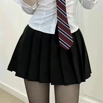 LVSANW Korean Japan Fashion Short Sleeve Girl Shirt Women New Spring/Summer College Slim Bowtie Bandage Blouse JK Top School Uniform