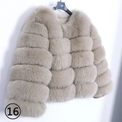 LVSANW Maomaokong 2025 Natural Real Fox Fur Coat Women Winter Warm Luxury Fur Jacket Detachable Long Sleeves Female Vest Furry Coats