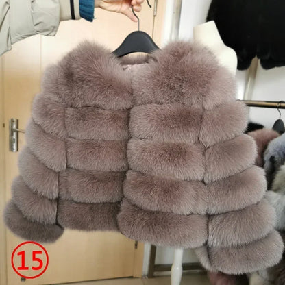 LVSANW Maomaokong 2025 Natural Real Fox Fur Coat Women Winter Warm Luxury Fur Jacket Detachable Long Sleeves Female Vest Furry Coats