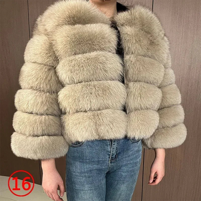 LVSANW Maomaokong 2025 Natural Real Fox Fur Coat Women Winter Warm Luxury Fur Jacket Detachable Long Sleeves Female Vest Furry Coats