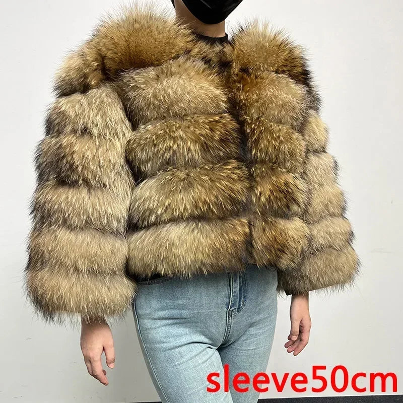 LVSANW Maomaokong 2025 Natural Real Fox Fur Coat Women Winter Warm Luxury Fur Jacket Detachable Long Sleeves Female Vest Furry Coats