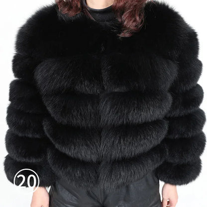 LVSANW Maomaokong 2025 Natural Real Fox Fur Coat Women Winter Warm Luxury Fur Jacket Detachable Long Sleeves Female Vest Furry Coats