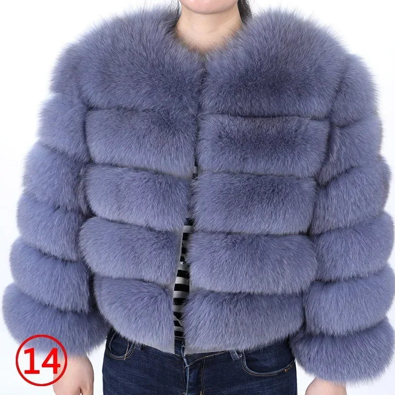 LVSANW Maomaokong 2025 Natural Real Fox Fur Coat Women Winter Warm Luxury Fur Jacket Detachable Long Sleeves Female Vest Furry Coats