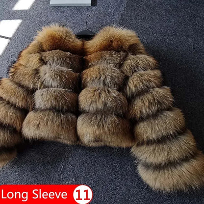 LVSANW Maomaokong 2025 Natural Real Fox Fur Coat Women Winter Warm Luxury Fur Jacket Detachable Long Sleeves Female Vest Furry Coats