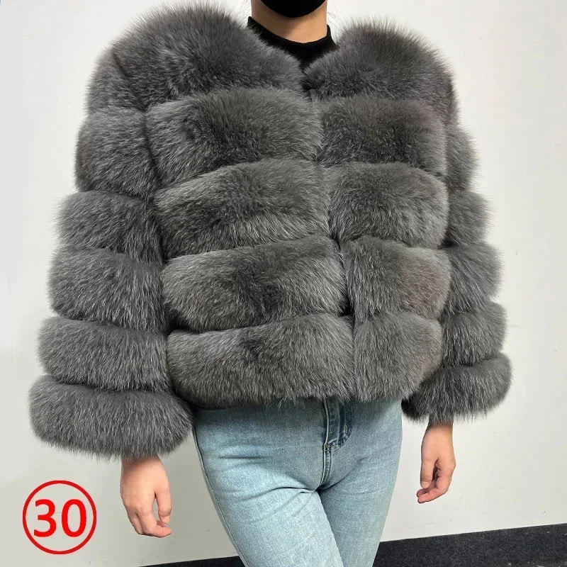 LVSANW Maomaokong 2025 Natural Real Fox Fur Coat Women Winter Warm Luxury Fur Jacket Detachable Long Sleeves Female Vest Furry Coats