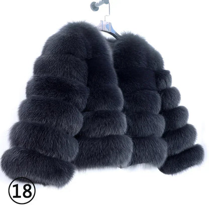 LVSANW Maomaokong 2025 Natural Real Fox Fur Coat Women Winter Warm Luxury Fur Jacket Detachable Long Sleeves Female Vest Furry Coats