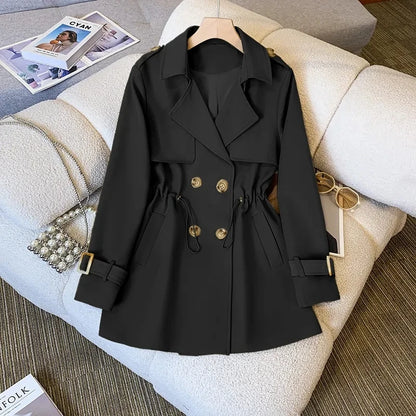 LVSANW New Fashion Casual Windbreaker Korean Version of The Long Windbreaker Top Ladies Coats and Jackets Women Trench Coat for Women