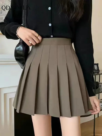 LVSANW New In Skirt Shorts Aesthetic Pleated Skirt Elegant Women's Skirts Fashion High Waist Appear Thin Chic and Elegant A-line Skirt