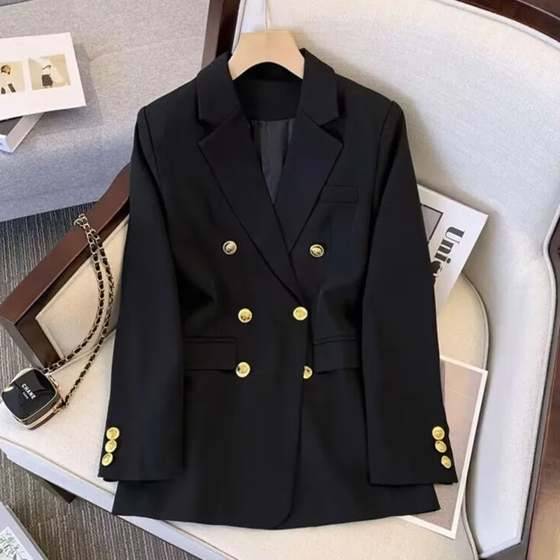 LVSANW Office Lady Slim Blazer for Women, Long Sleeve Coats, Black Jackets, Casual Outerwear, Fall, Winter Fashion, 2024