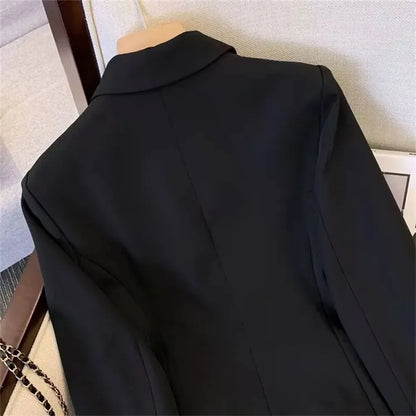 LVSANW Office Lady Slim Blazer for Women, Long Sleeve Coats, Black Jackets, Casual Outerwear, Fall, Winter Fashion, 2024