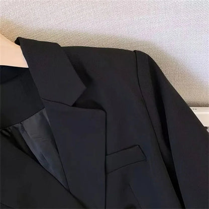 LVSANW Office Lady Slim Blazer for Women, Long Sleeve Coats, Black Jackets, Casual Outerwear, Fall, Winter Fashion, 2024