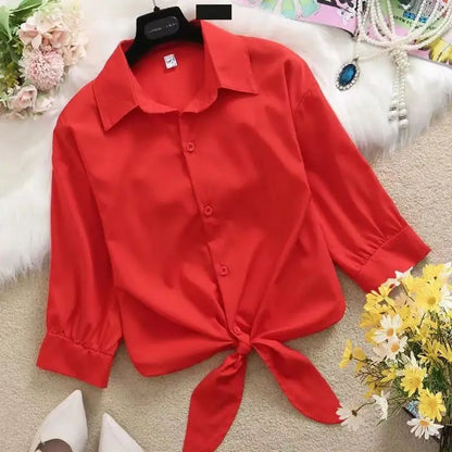 LVSANW Polychrome Womens Blouse Shirt Summer  Holiday Loose Short Sleeve Casual Tops And  New Plus Size Blouses Women Blusas 4xl Tops