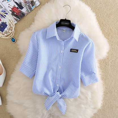 LVSANW Polychrome Womens Blouse Shirt Summer  Holiday Loose Short Sleeve Casual Tops And  New Plus Size Blouses Women Blusas 4xl Tops