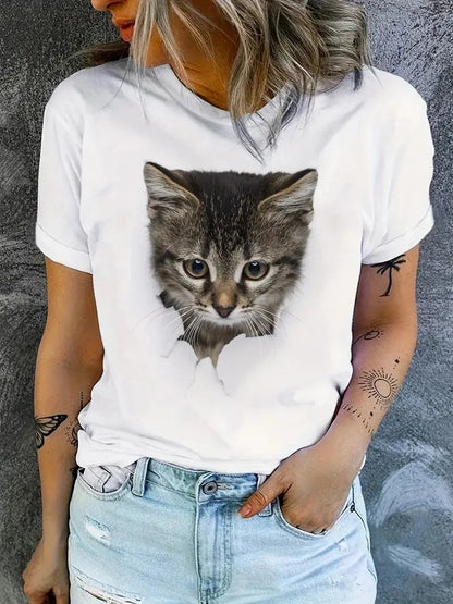 LVSANW Print Tees Casual Street Tops Camisetas Woman Clothing Summer 2025 Short Sleeve Women's T-Shirt Ropa De Mujer Ofertas Chic Cheap