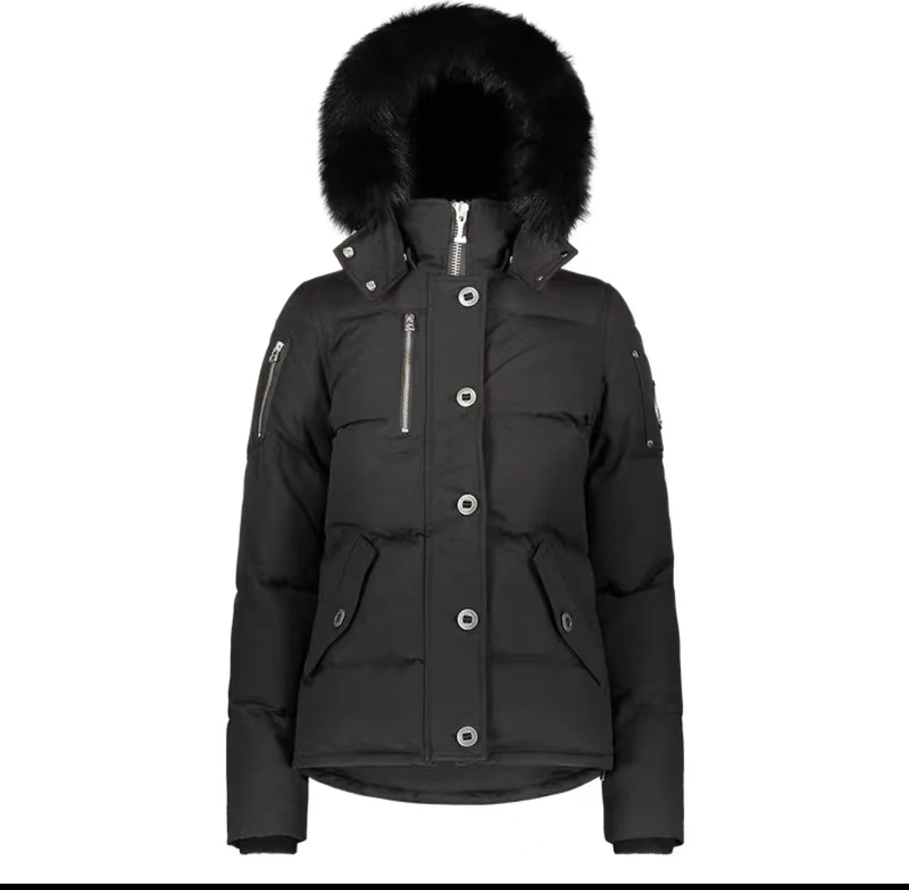 LVSANW Real Fox Fur Ball Winter Women MS Knukerles Debbie Parka Down Jacket Thicker Outdoor Fashion Coat Thick Windproof Short and Long