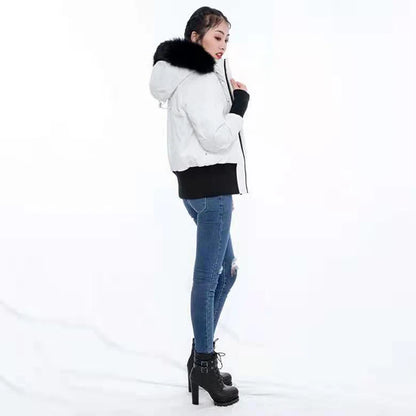 LVSANW Real Fox Fur Ball Winter Women MS Knukerles Debbie Parka Down Jacket Thicker Outdoor Fashion Coat Thick Windproof Short and Long