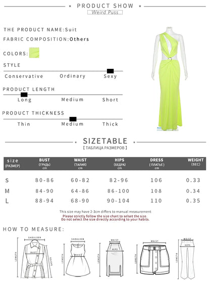 LVSANW Weird Puss Y2K Cirque Split Dress Women Summer Waistless Sleeveless Backless Irregular Sexy Elegant Inclined Shoulder Vestidos