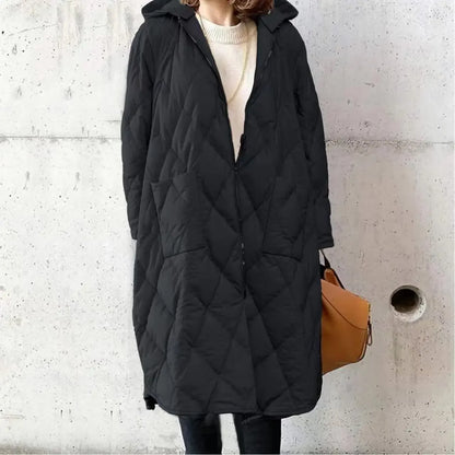 LVSANW In-Stock New Style Women's Cotton Coat With Pad 2025 Autumn/Winter Argyle Patterned Top For Cold Weather Thickened Version