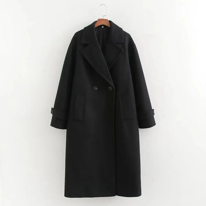 LVSANW SAW Fashionable Simple Loose-Fit Woolen Coat Jacket Extended Soft Texture Cross-Border European And American Style