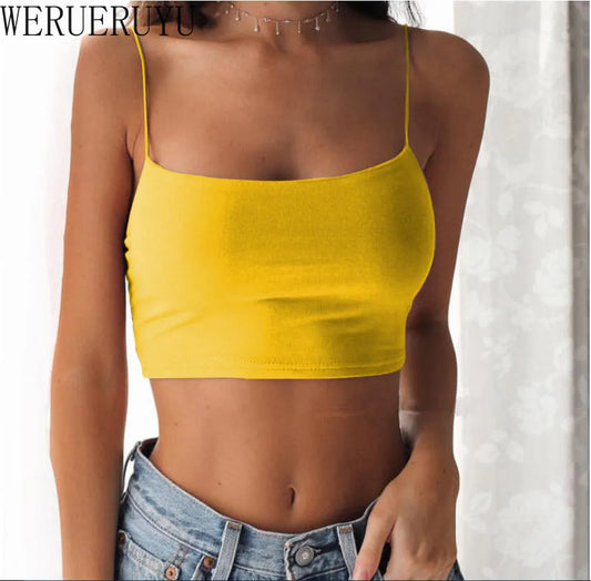 LVSANW Sexy Sleeveless Vest Corset Crop Top Women Aesthetic Clothing Summer Y2k Streetwear White Black Yellow Red Tank Top for Womens