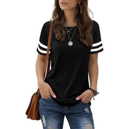 LVSANW Solid T Shirt Women Simple Style Tees Casual T-shirt For Ladies O Neck Daily Pullover Female Fashion Short Sleeve Y2k Clothing