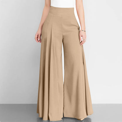 LVSANW Spring Autumn Fashion Women High Waist Wide Leg Pants Female Elegant Flare Trousers Casual Solid Holiday Loose Long Pant New