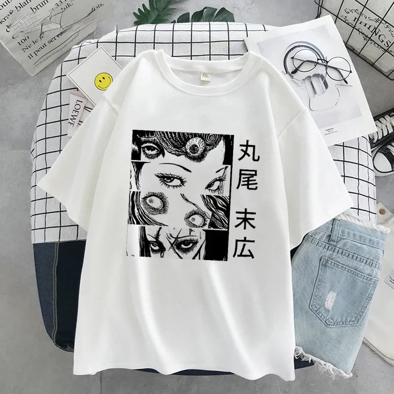 LVSANW Summer Women T-shirts Goth Short Sleeve T Shirt Female Aesthetic Loose Punk Grunge Streetwear Gothic Harajuku Y2k Clothes Tops