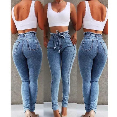 LVSANW Temperament Sexy Slimming Womens Denim Pants 2024 New Summer European and American Style Jeans Streetwear Denim Pants