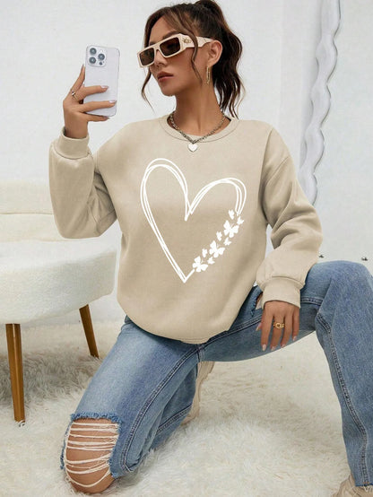 LVSANW The Great Love At The Edge Of Butterflies Design Sweatshirt Female Fleece Crewneck Hooded Street Autumn Pullover New Sportswear