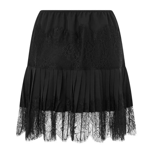 LVSANW WPNAKS Women Fashion Lace Mini Skirts Summer Clothes Mid-Rise Pleated Lace Casual Short Skirts Streetwear